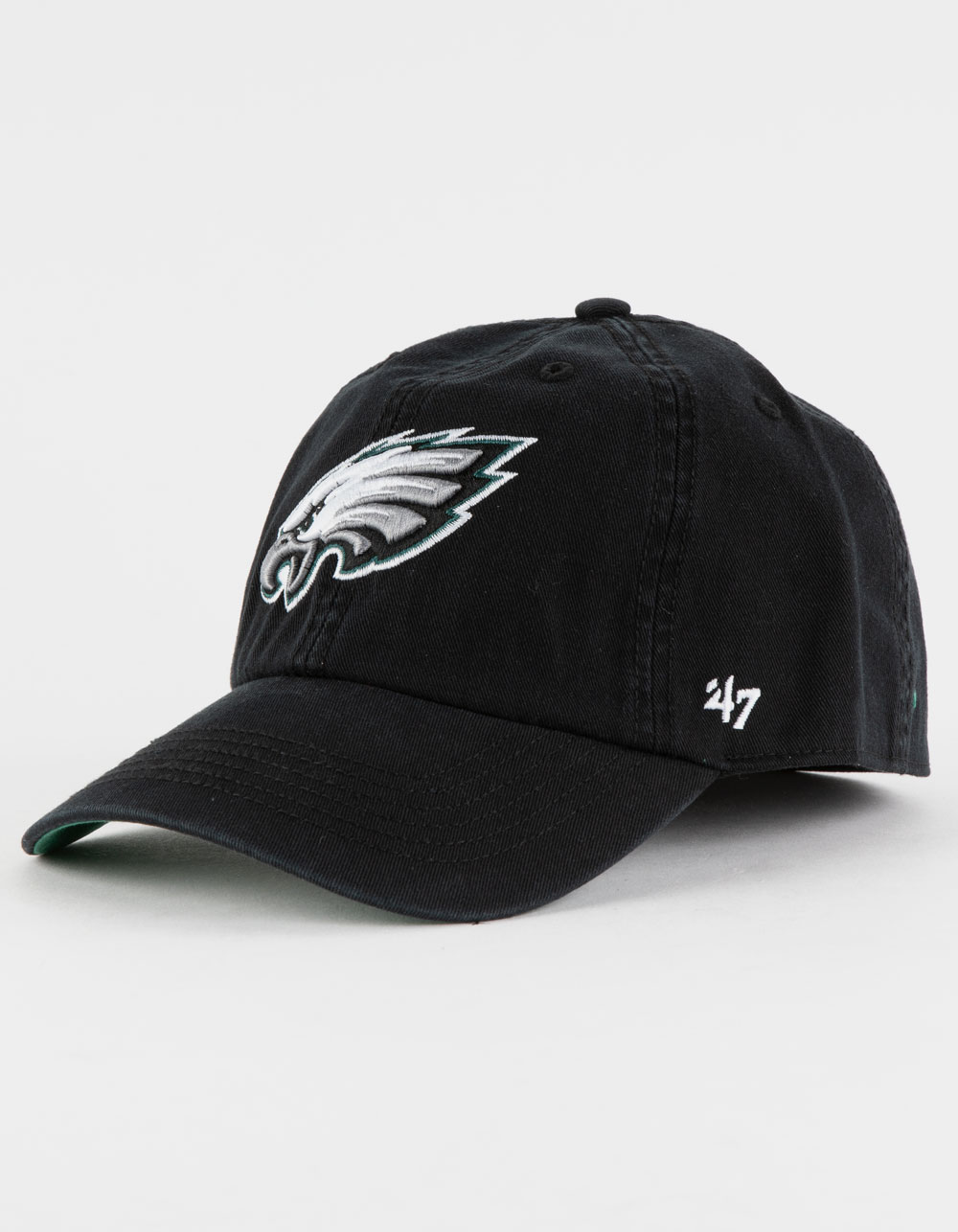Men's '47 Black Philadelphia Eagles Sure Shot Franchise Fitted Hat Size: Medium
