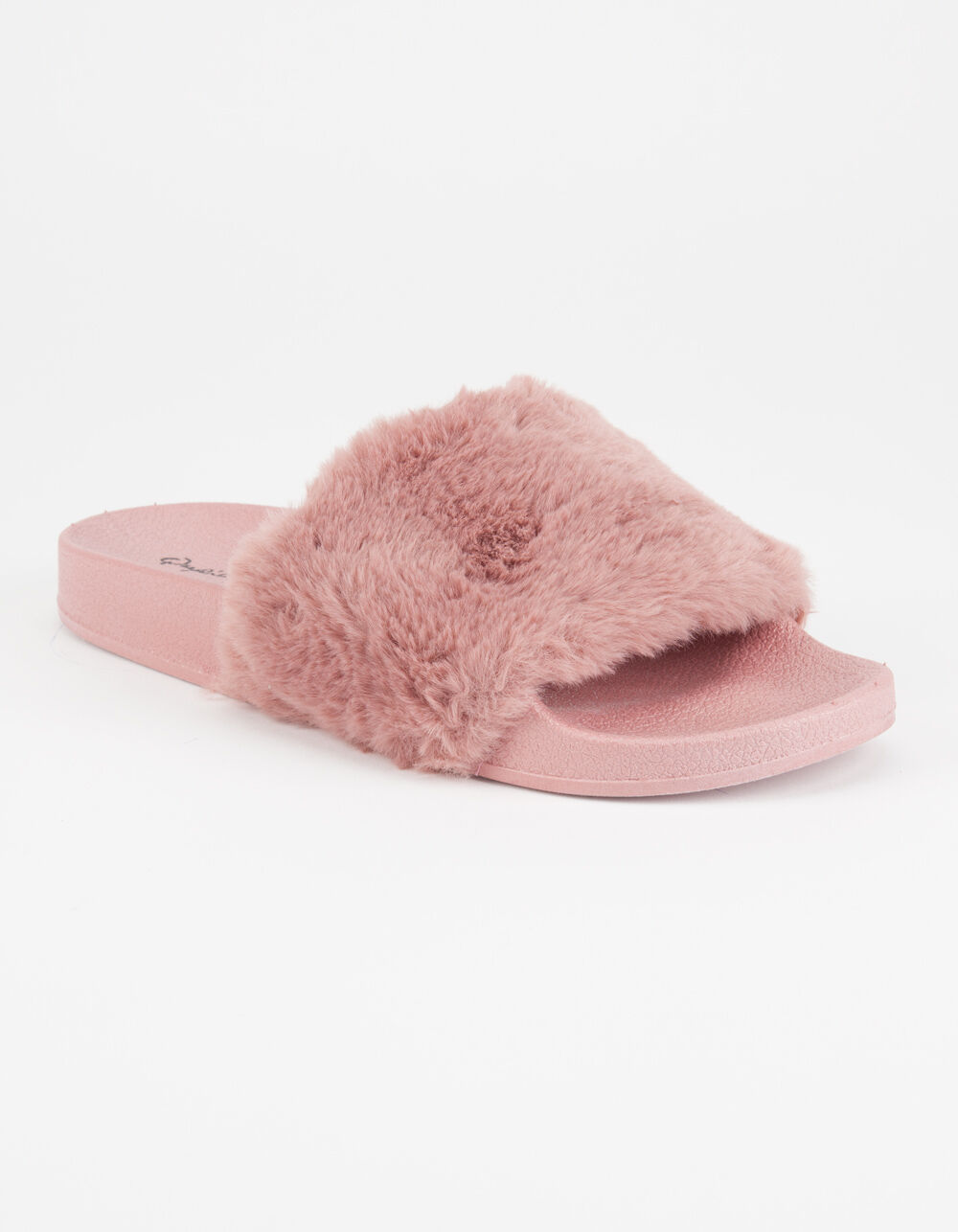 QUPID Faux Fur Mauve Womens Sandals - MAUVE | Tillys