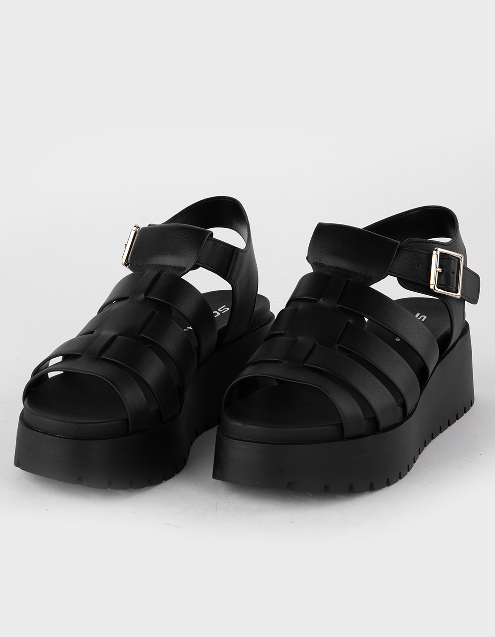 Soda In Line Wide Fit Sandal - Women's Shoes in Black