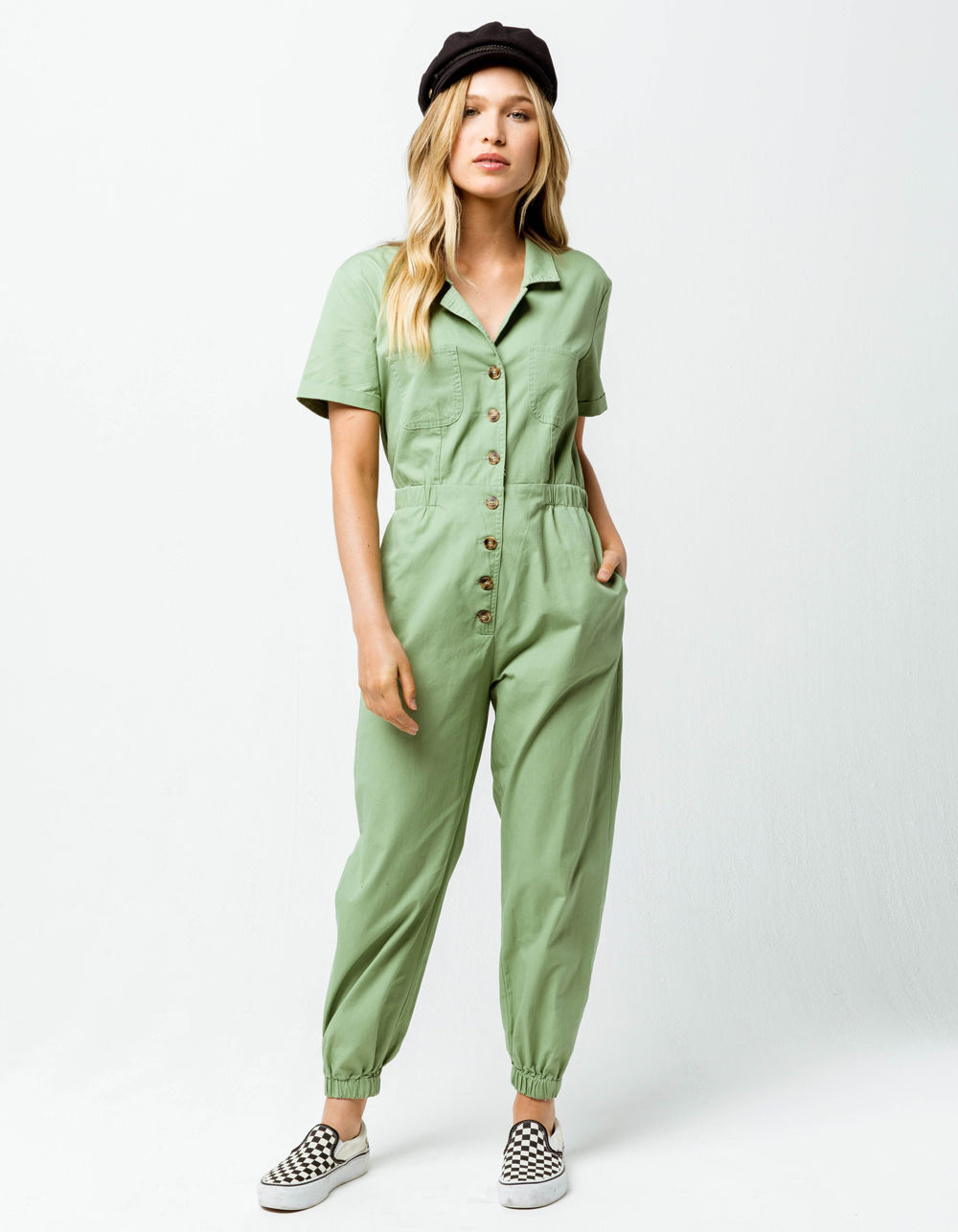 KNOW ONE CARES Utilitarian Womens Jumpsuit - SAGE | Tillys