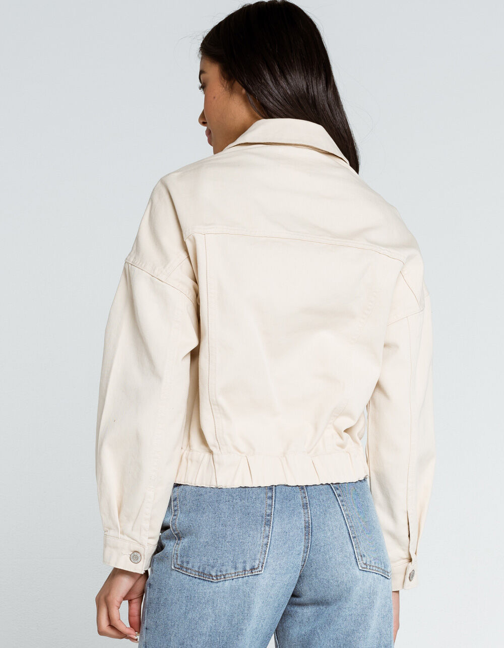 RSQ Cinched Back Collared Trucker Jacket - ECRU | Tillys