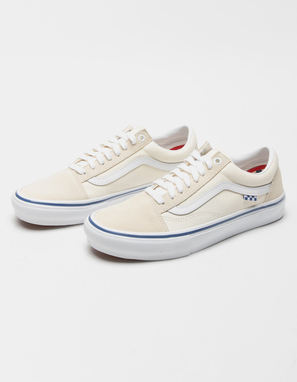 VANS OFF THE WALL SKATE OLD SKOOL SHOES WHITE/GRAY CUSTOM ANARCHY